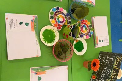 TẠO HÌNH VỚI MÀU NƯỚC – IN HÌNH LÁ CÂY